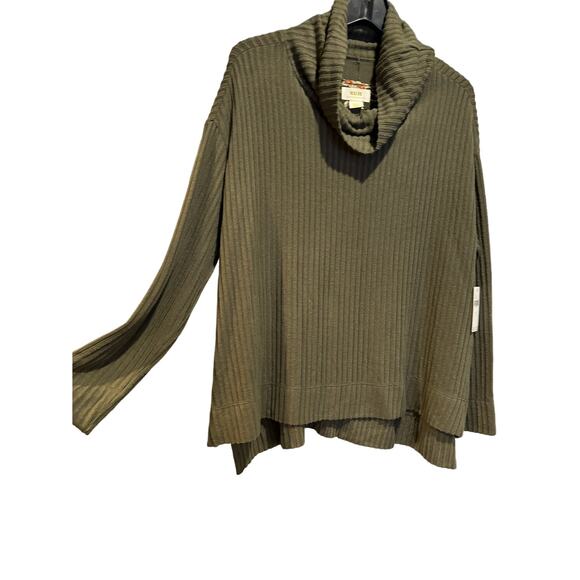 NWT NEW‎ Anthropologie Maeve Size Small Oversized Green Olive Cowl Sweater Top - Picture 8 of 16
